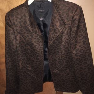 Ladies animal print jacket faux suede